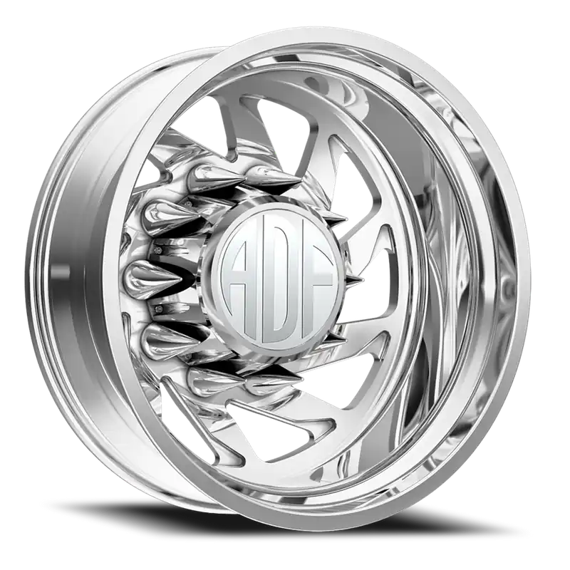 Fan Favorite Adf Contractor Left Dually Wheel 28x8.25 8x165.1 Polished -156mm. - MINIMUM PURCHASE OF 4 - FREE T-SHIRT INCLUDED!