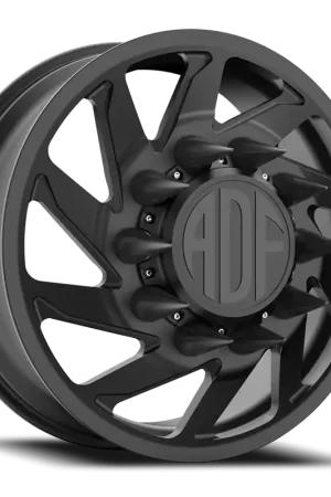 Popular Adf Contractor Left Dually Wheel 22x8.25 8x170 Satin Black 144mm - MINIMUM PURCHASE OF 4 - FREE T-SHIRT INCLUDED!