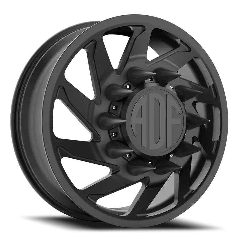 Adf Contractor Right Dually Wheel 24x8.25 8x170 Satin Black 144mm - MINIMUM PURCHASE OF 4 - FREE T-SHIRT INCLUDED! Premium