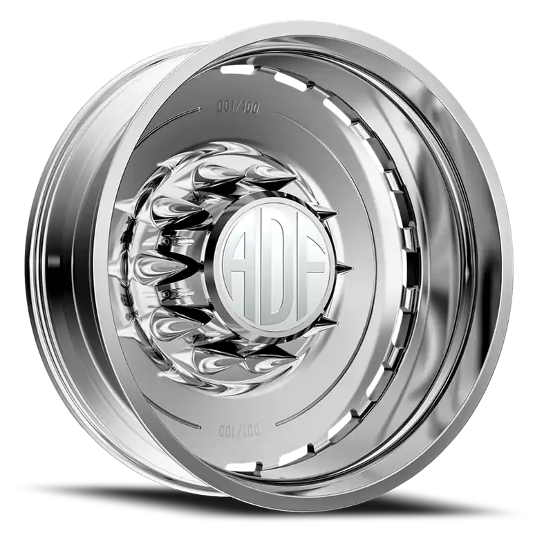 Adf Ltd Dually Wheel 22x8.25 10x225 Polished -167mm - MINIMUM PURCHASE OF 4 - FREE T-SHIRT INCLUDED! Fresh Stock
