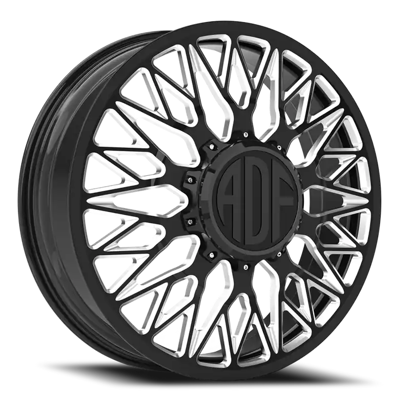 Deal Adf Techno Mesh Dually Wheel 20x8.25 8x170 Gloss Black/Machined 144mm - MINIMUM PURCHASE OF 4 - FREE T-SHIRT INCLUDED!