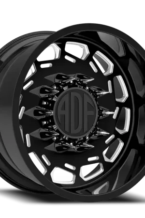 Today Only Adf Payload Right Dually Wheel 22x12 8x210 Gloss Black/Machined -40mm - MINIMUM PURCHASE OF 4 - FREE T-SHIRT INCLUDED!