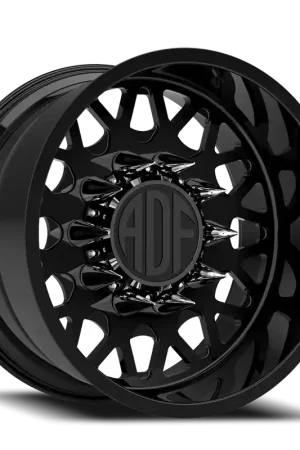 Super Sale Adf Hot Shot Dually Wheel 22x12 8x210 Gloss Black -40mm - MINIMUM PURCHASE OF 4 - FREE T-SHIRT INCLUDED!
