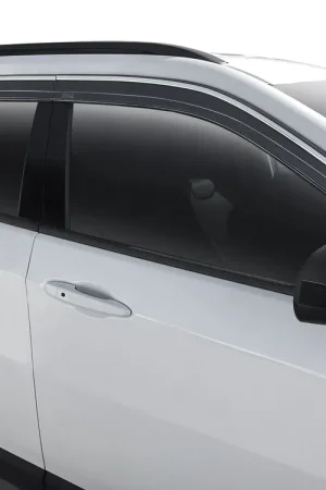 Order Now Husky Liners Low Profile Ventvisor Deflector; Smoke with Chrome Trim; Outside Mount; 4 pc BBVR 2884052