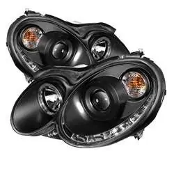 Hot Picks Spyder Projector Headlights - LED Halo - DRL - Black FCLH 5038036