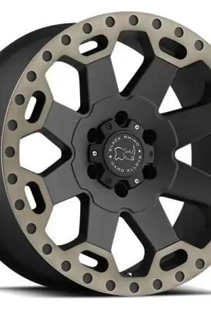 Discount Black Rhino Wheels Warlord Matte Black w/ Machine Dark Tint Lip 17x9 -12mm Offset 8x180