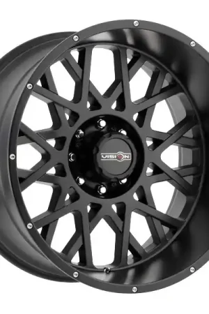 Vision Wheels Rocker 412 Satin Black 24x12 -51mm Offset 5x139.7 (5x5.5) Certified