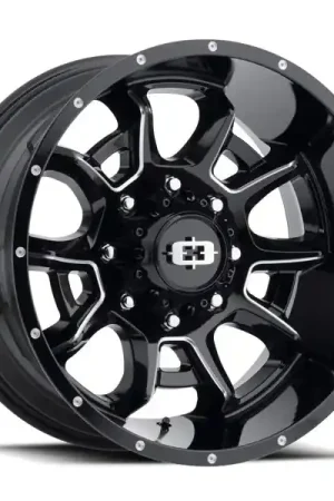 Vision Wheels Bomb 415 Gloss Black Milled Spoke 20x12 -51mm Offset 8x165.1 (8x6.5) Today Only