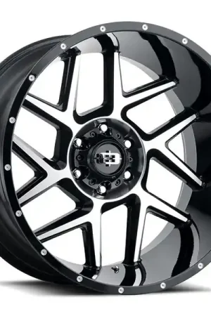 Big Sale Vision Wheels Sliver 360 Gloss Black Machined Face 20x9 12mm Offset 6x135