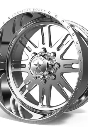 Same Day Shipping American Force Forged Wheels Bishop H32 Polished 20x14 -73mm Offset 5x127 (5x5)