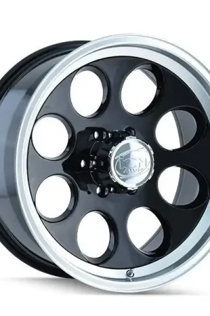 Fast Shipping ION Alloy Wheels 171 Black with Machined Lip 15x8 -27mm Offset 5x120.7 (5x4.75)