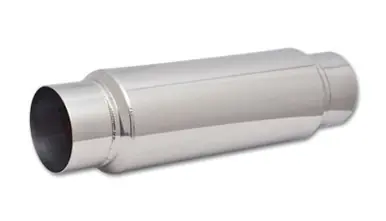 Vibrant SS Resonator (Standard Design) 4in inlet/outlet x 18in long w/5in OD resonator body - 17960 Warranty Included