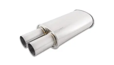 Vibrant Streetpower Oval Muffler w/3.00in Round Straight Cut Tip (3.00in Inlet) - 1095 Super Sale