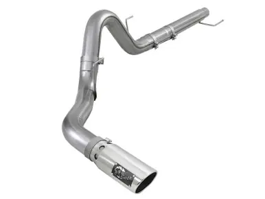 Today Only aFe Large Bore-HD 4in 409 SS DPF-Back Exh 18-19 Ford F-150 V6-3.0L (td) w/ Polished Tip - 49-43106-P