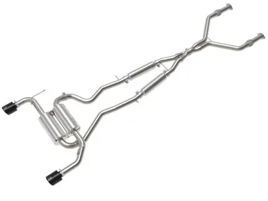 Popular aFe 14-15 Infiniti Q50 V6 3.7L Takeda 2.5in 305 SS Cat Back Exhaust System w/ Black Tips - 49-36136-B