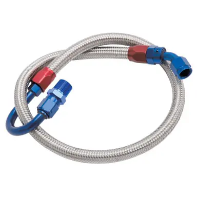 Modern Edelbrock Fuel Line Braided Stainless for SBF ( Use w/ 8134 ) - 8125