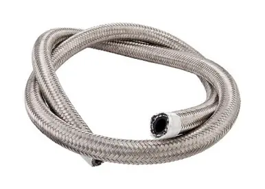 Hot Deal Torque Solution Stainless Steel Braided Rubber Hose -6AN 10ft (0.34in ID) - TS-RH-SR6-10