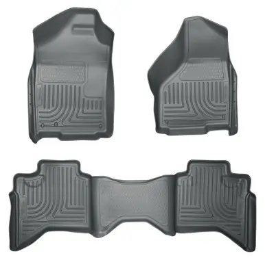 Viral Husky Liners 03-08 Dodge Ram 1500/2500/3500 Quad Cab WeatherBeater Combo Gray Floor Liners - 98032