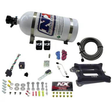 Get Yours Nitrous Express 4150 4-BBL/Gasoline Nitrous Kit (50-300HP) w/10lb Bottle - 30040-10