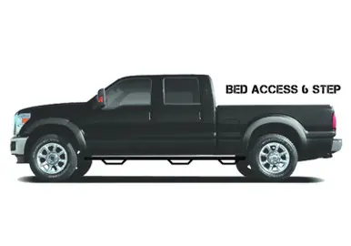 Luxury N-Fab Nerf Step 73-87 Chevy 1500/2500/3500 Crew Cab 8ft Bed - Gloss Black - Bed Access - 3in - C86115CC-6