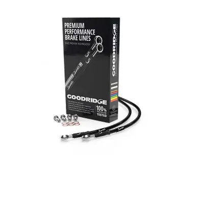 Limited Offer Goodridge 18-20 HD-FLTRX Multi Model Clear Clutch Line w/Black Fitting - HD2106-1CC-BK