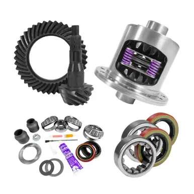 Yukon 9.75in Ford 3.73 Rear Ring & Pinion Install Kit 34 Spline Positraction Axle Bearings - YGK2092 High Quality