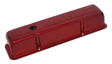 Hot Picks Moroso Chevrolet Small Block Valve Cover - Red Powder Coat - Single - 68006