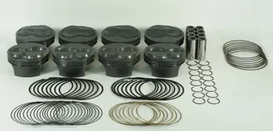 Mahle MS Piston Set Chevy 430ci 4.135in Bore 4.000in Stk 6.000in Rod .927 Pin 6.0cc 14.2 CR Set of 8 - 197830035 Exclusive