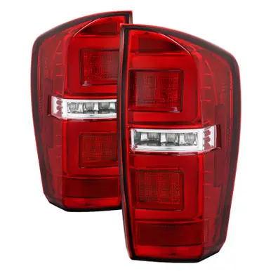 Limited Edition Spyder 16-17 Toyota Tacoma LED Tail Lights - Red Clear (ALT-YD-TT16-LED-RC) - 5085757