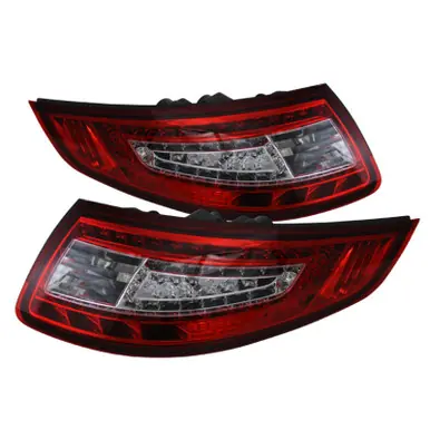 New Release Xtune Porsche 911 997 05-08 LED Tail Lights Red Clear ALT-ON-P99705-LED-RC - 5008848