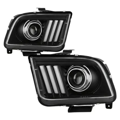 Don’t Miss Out Spyder Ford Mustang 05-08 V2 High-Power LED Headlights - Black PRO-YD-FM05AP-BK - 5088192