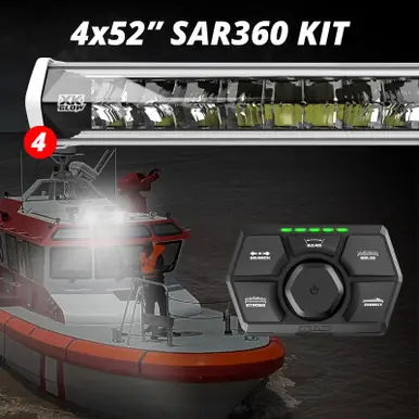 XK Glow SAR360 Light Bar Kit Emergency Search and Rescue Light System White (4) 52In - XK-SAR360-3333W Bargain