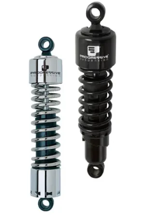 Viral Progressive Harley 412 Series Shocks 11.5in - Black - 412-4075B