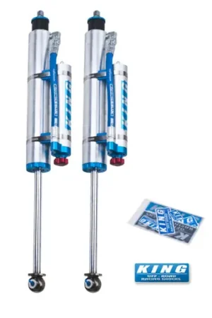 King Shocks 97-06 Jeep Wrangler TJ Front 2.5 Dia Piggy Hose Res Shock 3-5in Lift w/Adjuster (Pair) - 25001-176A Seasonal Sale