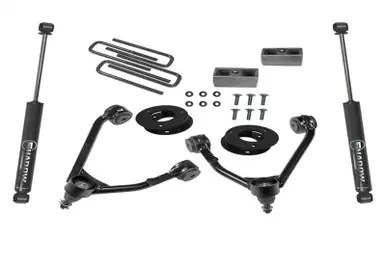 Buy Direct Superlift 07-16 Chevy Silv 1500 2WD 3.5in Lift Kit w/ Cast Steel Control Arms & Rear Shocks - 3850