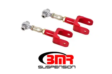 Top Rated BMR 79-04 Fox Mustang Upper Control Arms On-Car Adj. Rod Ends - Red - UTCA041R