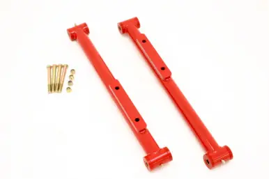 BMR 91-96 B-Body Non-Adj. Extended Length Lower Control Arms (Polyurethane) - Red - TCA007R Final Sale