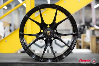 Fast Shipping Vossen X Champion RS74 21X12 / ET50 / Gloss Black Wheel / Centerlock / 911 Turbo 991 - Rear - RS74-08