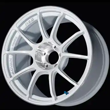 Affordable Advan RZIII 18x9.5 / +45 Offset / 5x120 BC / 72.5mm Bore / Racing White Metallic & Diamond Cut - YAJ38J45WWMC