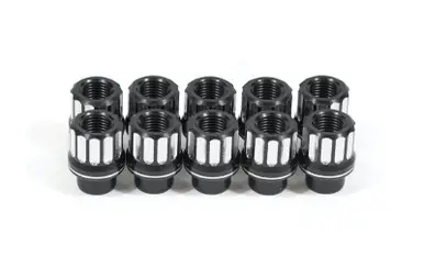 Free Shipping BMR 05-14 Ford Mustang Lug Nut Kit 5/8-18 RH Flange 12-pt Aluminum Set of 10 - LNK007