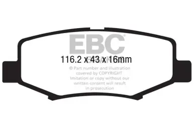 Warranty Included EBC 06-11 Dodge Nitro 3.7 Extra Duty Rear Brake Pads - ED91799