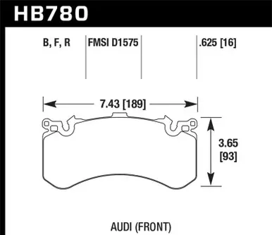 Holiday Sale Hawk 2016 Audi A8 Front High Performance Brake Pads - HB780B.625
