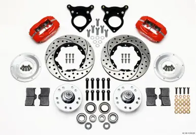 Wilwood Forged Dynalite Front Kit 11.00in Drilled Red 87-93 Mustang 5 Lug - 140-11018-DR Get Yours