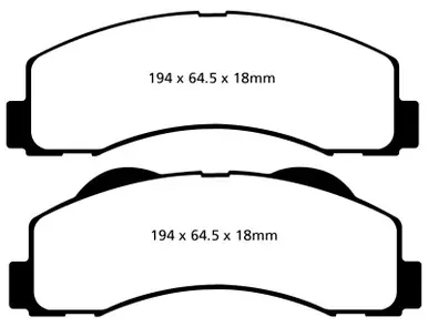 Trusted Brand EBC 15+ Ford Expedition 3.5 Twin Turbo 2WD Greenstuff Front Brake Pads - DP61855