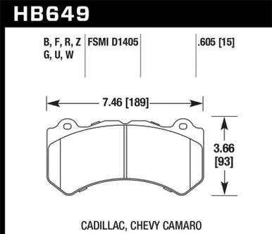 Hawk Performance Ceramic Street Brake Pads - HB649Z.605 Direct From Factory