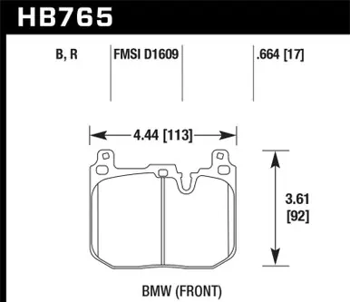 Buy Today Hawk 2017 BMW 440i/M2-4 Black HP Plus Front Brake Pads - HB765N.664