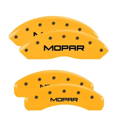 Don’t Miss Out MGP 4 Caliper Covers Engraved F & R Chrysler Wing Yellow Finish Black Char 2007 Chrysler Crossfire - 32011SCW1YL
