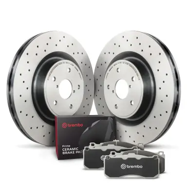 Best Price Brembo OE 91-92 BMW 318i/1991 318is/90-93 325i/90-91 325is/325iX Front Disc Brake Kit - KT00B53