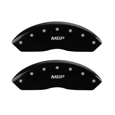 New Release MGP 4 Caliper Covers Engraved Front & Rear MGP Black finish silver ch - 23210SMGPBK