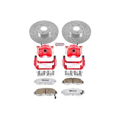 Weekend Sale Power Stop 03-07 Honda Accord Front Z26 Street Warrior Brake Kit w/Calipers - KC2558-26